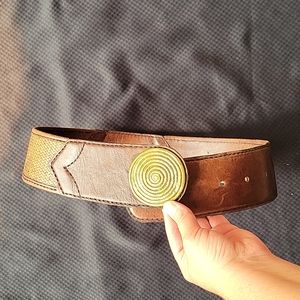 Genuine leather waste belt. S/M